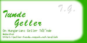 tunde geller business card